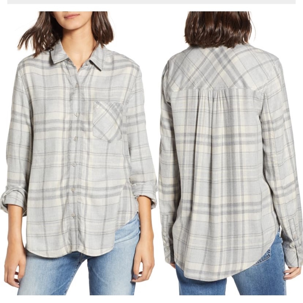 BP Heathered Plaid Light Flannel